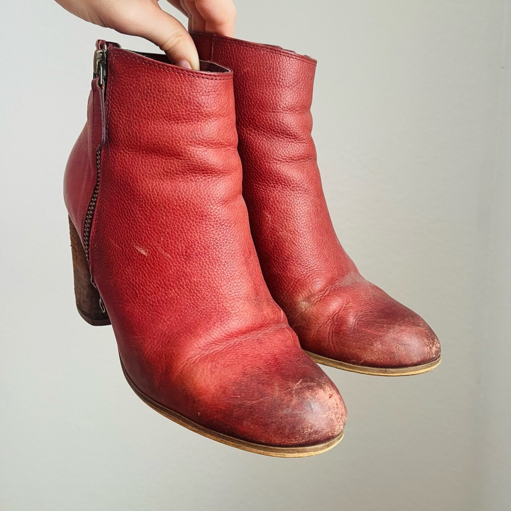Burgundy BP booties